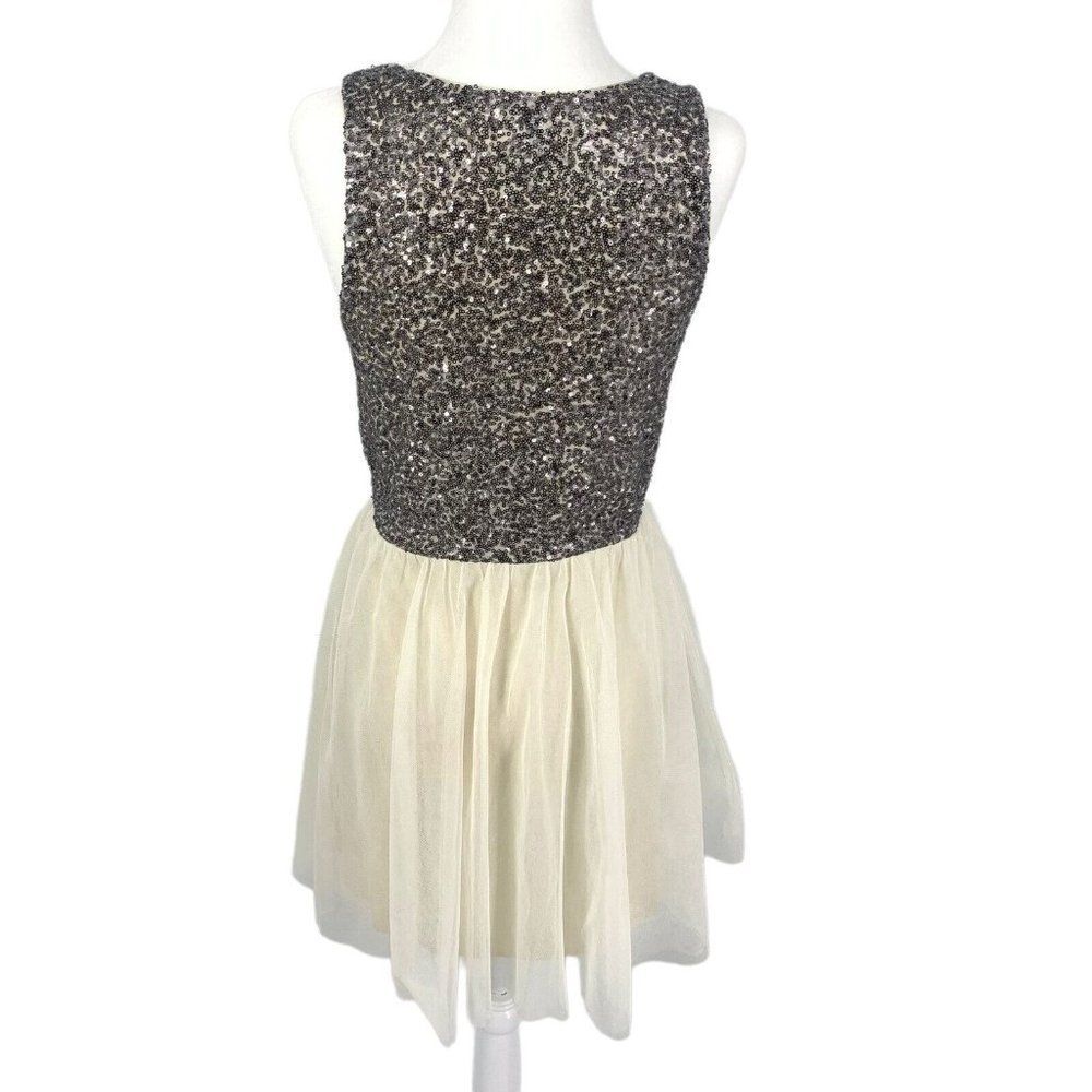 H&M Divided Sequins Tulle Fit Flare Skater Dress Party Wedding Cocktail Size 4 - Picture 5 of 12
